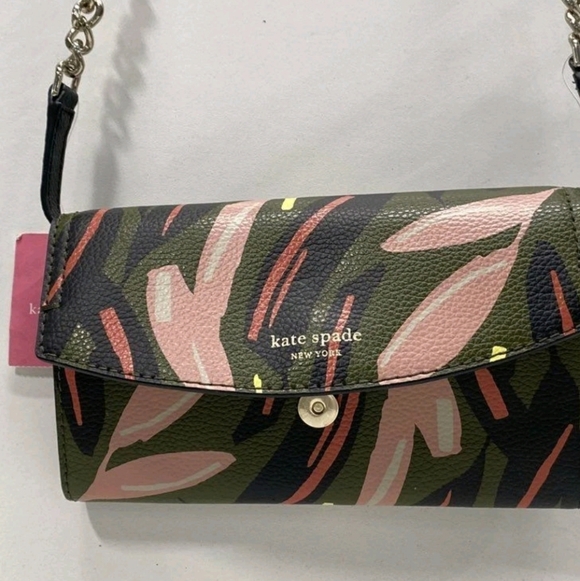 Bnwt Authentic Kate Spade New York Eva Modern Feather Wallet/ Clutch/ Crossbody - Picture 5 of 10